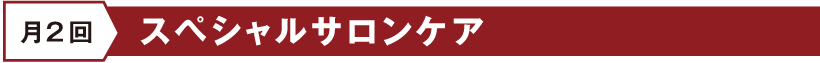 発毛コース・育毛コース｢ボーボープロジェクト｣ スペシャルサロンケア